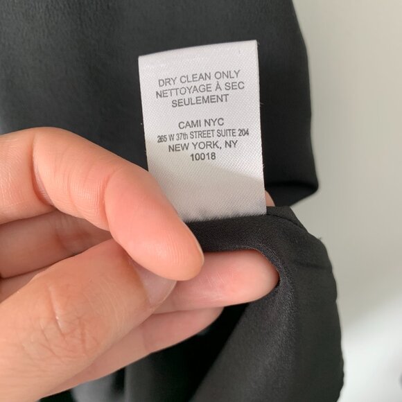 CAMI NYC | 100% Silk Camisole black lined - Picture 9 of 11